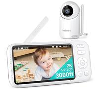 Jartoo 2K Video Baby Monitor with Camera and Night Vision, 3000ft Long Range Baby Monitor No WiFi, 5.5" FHD Screen ANC Baby Camera Wireless, Room, Portable, 2-Way Talk, AI Cry Detect, 6000mAh