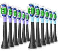 Jarubekil Toothbrush Heads Compatible with Philips Sonicare Electric Toothbrush, Brush Head for Phillips Sonicare 4300 9000 3100 5300 1100 (12 Pack Black)