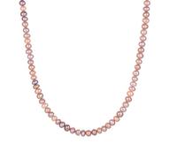 JaruJaru 4mm Freshwater Cultured Baroque Pearl Necklace - Multicolor Purple, Pink & Lavender, AAA Quality Non-Nucleated Pearls for Women