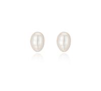 JaruJaru Baroque/Keshi Pearl Stud Earrings - 8mm Irregular Freshwater Pearl Studs, Sterling Silver 925 Hypoallergenic Earrings for Women, Unique Non-Round Natural Pearls
