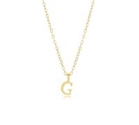 JaruJaru Delicate S925 Sterling Silver Personalized Name Necklace - 14K Gold Plated Adjustable Chain & Detachable Initial Pendant(G), Dainty Convertible Layering Jewelry for Women (38-45cm)