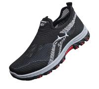 Jarv Cooling Comfort Sneaker, Atlacoast Summer Breathable Slip-On Sports Walking Shoes, Lightweight Anti-Slip, for Man (Black,9.5)