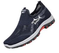 Jarv Cooling Comfort Sneaker, Atlacoast Summer Breathable Slip-On Sports Walking Shoes, Lightweight Anti-Slip, for Man (Blue,9.5)