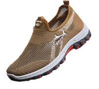 Jarv Cooling Comfort Sneaker, Atlacoast Summer Breathable Slip-On Sports Walking Shoes, Lightweight Anti-Slip, for Man (Coffee,10.5)