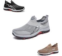 Jarv Cooling Comfort Sneaker, Breathable Walking Mesh Shoes for Men, Soft Bottom Comfy Casual Anti-Slip Slip On Summer, with a Soft Rubber Base, Suitable for Daily use (Gray,11)