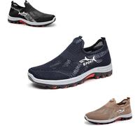Jarv Cooling Comfort Sneaker, Breathable Walking Mesh Shoes for Men, Soft Bottom Comfy Casual Anti-Slip Slip On Summer, with a Soft Rubber Base, Suitable for Daily use (Blue,10.5)