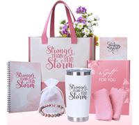 Jarvin Gardens Get Well Soon Gifts for Women - Care Package for Cancer Recovery, Surgery, Sick Friend, Hospital Comfort, Pink, 1 Count (Pack of 7)
