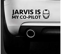 Jarvis is my co-pilot sticker for cars and motorcycles (Black)