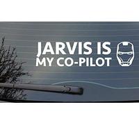 Jarvis is my co-pilot sticker for cars and motorcycles (White)