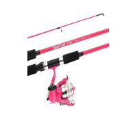 Jarvis Walker 5ft Junior LED Pink Fishing Rod and Reel Combo - Flashing Light Reel, EVA Grip Handle, Ball-Bearing Reel, Pre-Spooled Line - Kids Starter Fishing Set