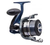 Jarvis Walker Crusader 7000 Spin Fishing Reel with Line - Graphite Body & Rotor, 1 Ball Bearing, Brass Pinion Gear, Click Drag Knob, Ready-to-Fish Spinning Reel