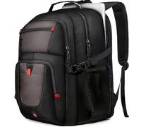 JARWAM Business Laptop Backpack with LifetimeWarranty, 17.3 Inch 50L Extra Large TSA Approved Travel Rucksack for Men Women, Big Airline Approved Work Computer Pack for Office Trips,Grey