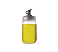 Jarware 82649 Plastic Regular Mouth Jars, Black Oil Cruet