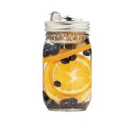Jarware 82658 Stainless Steel 2-in-1 Drink and Fruit Infusion Lid, Silver