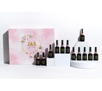 JAS Gel Polish Glitter, Sparkle Nail Polish, Long Lasting, Super Shiny, Chip Resistant, 15ml, Red Glitter, Festive Season Christmas (Rose Gold 216)