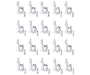 Jasaly 20Pcs Cabinet Locks Magnetic Drawer Cupboard Lock Kids Adhesive Proof Cabinet Locks White