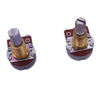 Jasaly 2PCS Guitar Potentiometer Splined Small Pot Electric Guitar Bass Effect Amp Tone Volume 18MM Shaft Parts