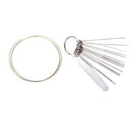 Jasaly 8Ft Golden Copper Fret Wire for Mandolin Banjo Cigar Box Guitar 1.5mm & Guitar Nut Slotting Bridge Pin Hole Slot File
