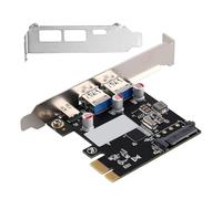 Jasaly PCI-E1x Desktop Graphics Card Extension Card to USB3.1 Type-C Adapter Card USB3.0 A Insert and Back