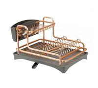 Jasaly Stainless Steel Kitchen Dish Drainer Rack Sink Draining Rack Cutlery Drainer Accessories Storage Plate Organizer Gold Shelf