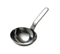 Jasaly Stainless Steel Thickened Deep Soup Ladle Short Handle Big Round Head Spoon Drink Soup Ladle Eat Noodle Spoon