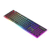 Jasaly Wired Mechanical Keyboard LED Silent Keyboard Gaming Keyboard Waterproof Anti-Slide 104 Keys Luminous Keypads A
