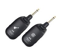 Jasaly Wireless Guitar System 2.4G Rechargeable 4 Channels Guitar Transmitter Receiver for Electric Guitar Bass Black