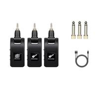 Jasaly Wireless Guitar System Audio Digital Guitar Transmitter Receiver Built-in Rechargeable Battery for Electric Guitar Bass