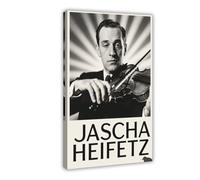 Jascha Heifetz The Iconic Violinist Canvas Poster Wall Art Decor Print Picture Paintings for Living Room Bedroom Decoration 12x18inch(30x45cm) Frame-style-16