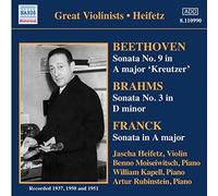 Jascha Heifetz Violin: Benno M - BEETHOVEN / BRAHMS / FRANCK: Violin Sonatas