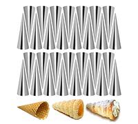 JasCherry 30pcs Non-Stick Cream Horn Cones Tubes Stainless Steel Conical Croissant Pastry Baking Moulds Set, Cannoli Form Roll Mold Corner Shaper for Christmas Anniversary and Daily Use #1