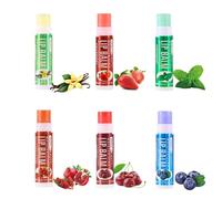 JasCherry 6 Pcs Moisturizing Lip Balm, Lip Oil Set, Fruit Makeup Lip Gloss, Lip Repair Chapstick, High Shine, Natural, Non-Sticky Finish, Nourishing Lipstick Anti-Wrinkle Lip Care Gloss