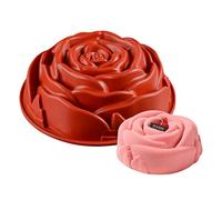 JasCherry 9.3" Large Rose Flower Round Shaped Silicone Pan DIY Moulds - Non Stick Cake Tin Silicone Bakeware Mold Tray for Anniversary Cake, Large Jelly, Loaf, Cheesecake, Bread #8