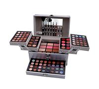 JasCherry All-in-One Make-up Box Set Multi-purpose Cosmetic Storage Beauty Case Professional Contain Eyeshadow Blusher Lip Gloss Cream Brow Powder Highlight and Makeup Pencil Brush #1
