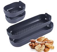 JasCherry Baguette Baking Tray French Stick Loaf Bread Pan Nonstick Silicone Baking Moulds, 2 Pack 24.7 x 8.5 cm, 2 Pack 11.7 x 8.2 cm