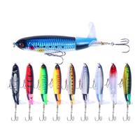 JasCherry Lifelike Fishing Lures Kit, 3D Eyes Fish Lures Hook Baits, Fishing Accessories Kit Set, Fish Jigs for Freshwater and Saltwater, 10PCS