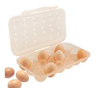 JasCherry Portable Chicken Egg Storage Box, Stackable Egg Holder Container with Lid, Egg Organizer Tray Display for 18 Eggs, Egg Dispenser Basket for Refrigerator Camping Picnic Hiking Travel Outdoor