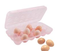 JasCherry Portable Chicken Egg Storage Box, Stackable Egg Holder Container with Lid, Egg Organizer Tray Display for 18 Eggs, Egg Dispenser Basket for Refrigerator Camping Picnic Hiking Travel Outdoor