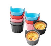 JasCherry Ramekins for Air Fryer, Air Fryer Egg Moulds, 10 PCS Silicone Muffin Cases Muffin Trays