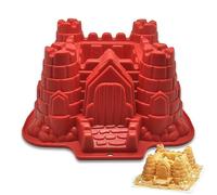 JasCherry Silicone Moulds for Wax Melts Baking Chocolate Candy, Reusable Non-Stick Muffin Cupcake Mould, Theme of Castle, Colour Random