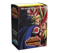 Arcane Tinmen 16022 Dragon Shield-Matte Art Standard Size Sleeves 100pk-My Hero Academia All Might Flex, Multicolor, AT-16022