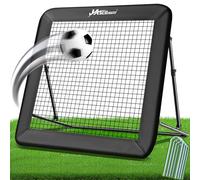 JASCOPRO Adjustable Football Rebound Net | Soccer Trainer with Steel Frame | Portable Folding Rebound Board for Precision Passing, Shooting, First Touch, and Ball Control Drills, 49 * 49 inches