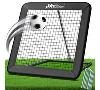 JASCOPRO Adjustable Football Rebound Net | Soccer Trainer with Steel Frame | Portable Folding Rebound Board for Precision Passing, Shooting, First Touch, and Ball Control Drills, 40 * 40 inches