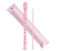 Jasenna Recorder Instrument for Beginner Adults,8-Hole Soprano Descant Recorder Music Flute with with Cleaning Rod & Leather Case For Home Entertainment(2-Flash Woven Pink2)