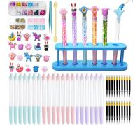 JASFLY 20 Pens Make Your Own Set + 72 Accessories, Craft Set Children's Birthday from 6 Years Children's Birthday Crafts, Creative Toy School Gifts for Girls Boys from 6-12 Years