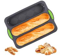 Jasfyee baguette baking tray, gray green baguette tray, bread baking tray is suitable for home baking