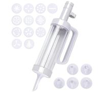 Jasfyee Biscuit Maker, Cookie Press Gun Kit With 12 Cookie Trays And 5 Frosting Nozzles, Biscuits Maker Machine For Biscuits Cake Decorating Kitchen Baking, Gift For Baking Lovers