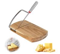 Jasfyee Cheese Cutter Slicer, Wooden Cheese Slicer with Wire