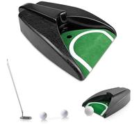 Jasfyee Golf Automatic Putting Cup with 5Pcs Golf Ball Spikes, Auto Returning Practice for Indoor Office Training