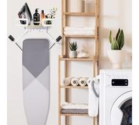 Jasfyee Ironing Board Hanger, Adjustable Hook Type Iron Board Hanger Wall Mount, Suitable for Laundry Room, Utility Room, Bathroom, Bedroom Iron Holder Wall Mount Accessories